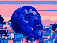 电影镜头感的画面和美妙的粉蓝色调：Marly Gallardo插画作品欣赏素材中国网精选