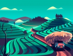 Ranganath Krishnamani：Suzuki汽车插画广告设计素材中国网精选