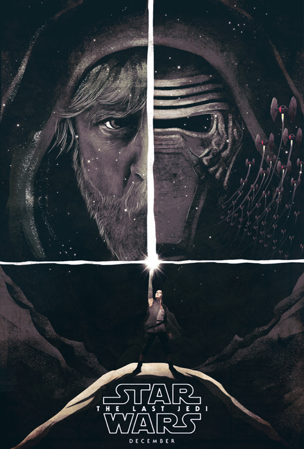电影海报插画欣赏：星球大战：最后的绝地武士