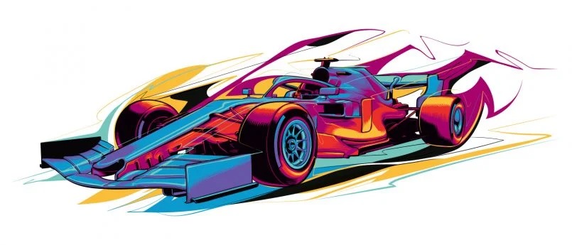 速度，动感！Cristiano Siqueira F1赛车运动插画作品