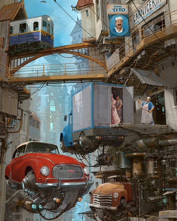 Alejandro Burdisio画笔下的幻想城市