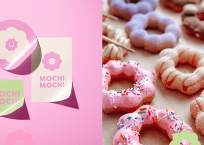 甜甜圈食品标志品牌宣传视觉识别设计[11P]