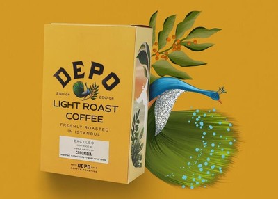 丛林动物彩色插图咖啡美食包装设计[12P]