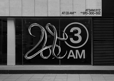 凌晨3点黑色品牌VI视觉字体设计与海报设计[16P]
