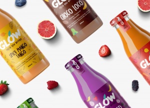 GLOW纯天然系列果汁冰沙饮料包装设计 [28P]