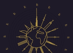 扁平化世界著名的摩天大楼写意海报设计 [25P]