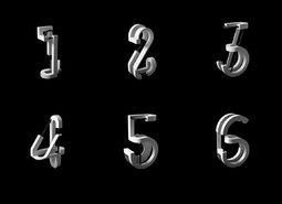 NUMBERS阿拉伯数字3D艺术字造型爆棚 [14P]