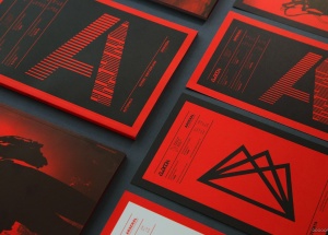 第三届国际数字艺术双年展宣传黑红画册海报设计 [26P]