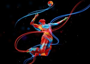 彩色绘画覆盖奥林匹克体育运动艺术图片 [11P]
