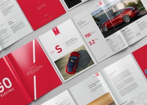 TESLA特斯拉汽车模型概念信息画册设计-Serge Mistyukevych [21P]