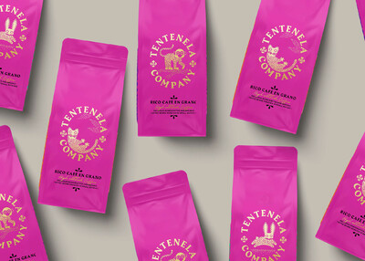 墨西哥咖啡美食标志粉红高档包装设计[27P]