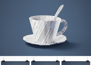 创意基座-咖啡杯折纸
