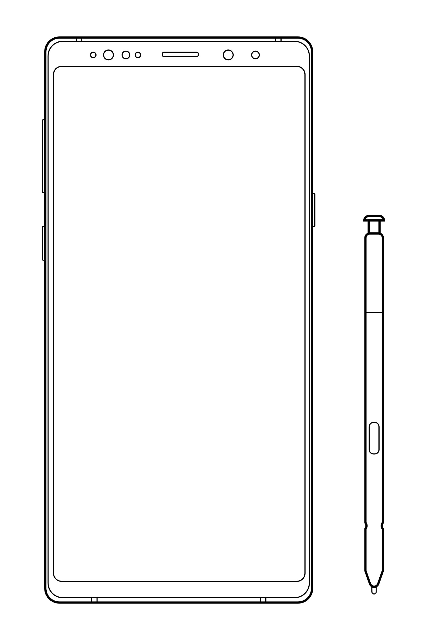 三星 Galaxy Note9 线框模型