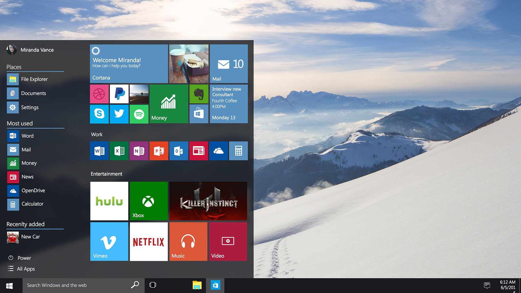 Windows 10 UI