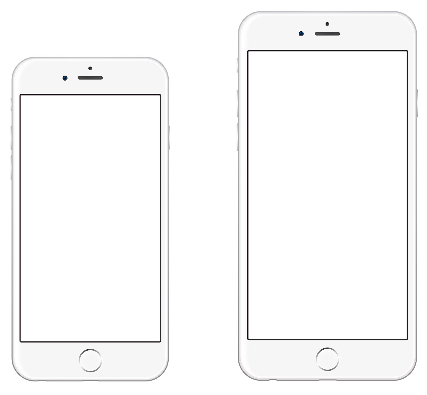 iPhone 6 & Plus Silver Mockups