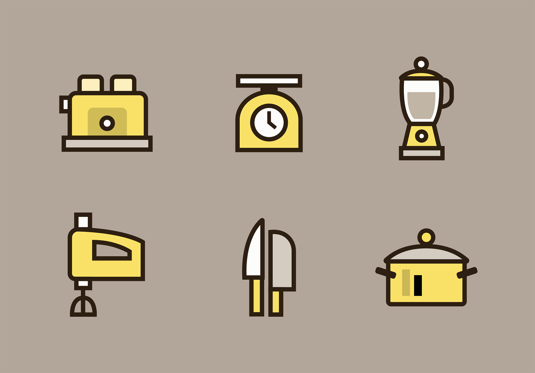 Kitchen Essentials Icons