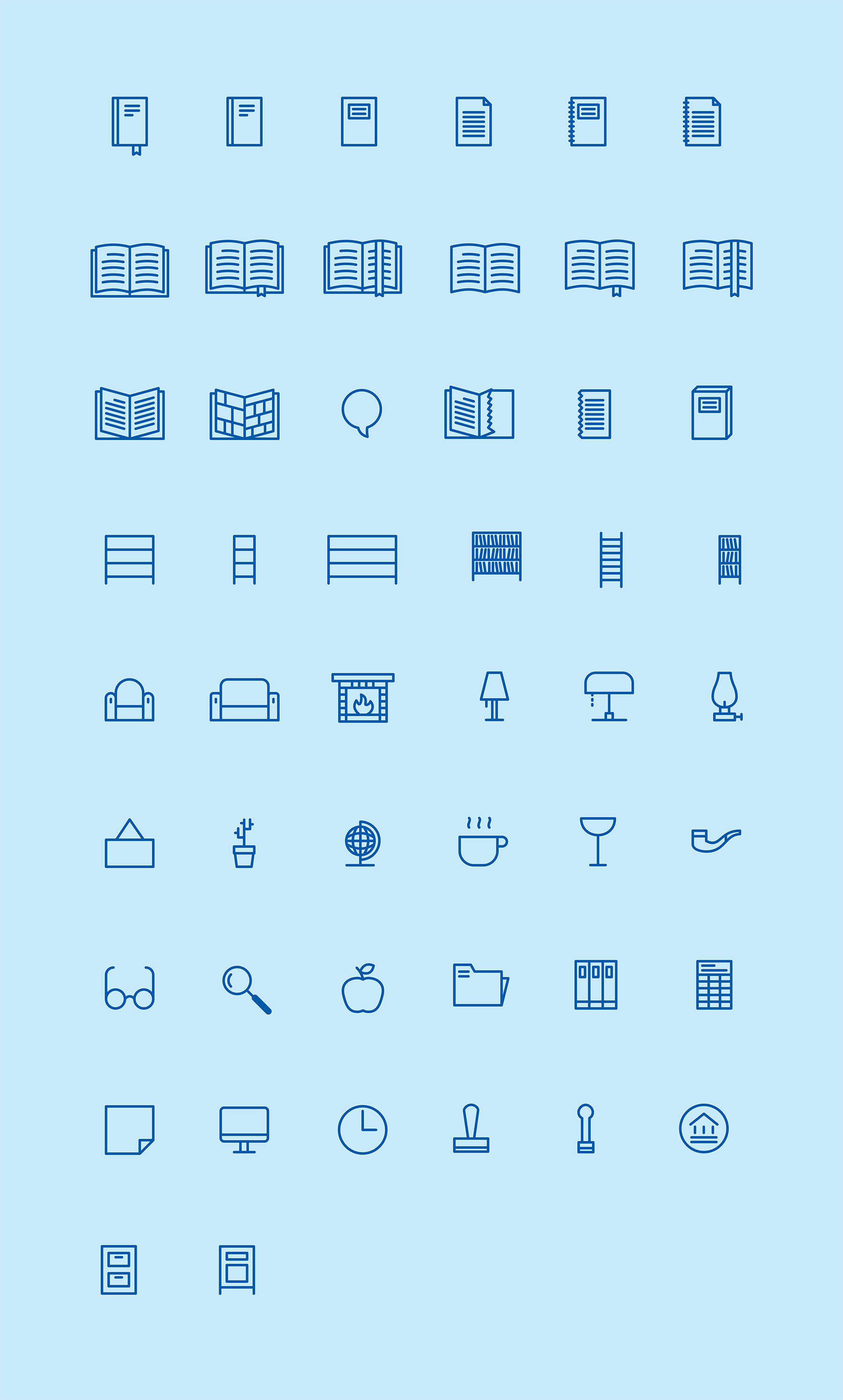 Home and Library Icons