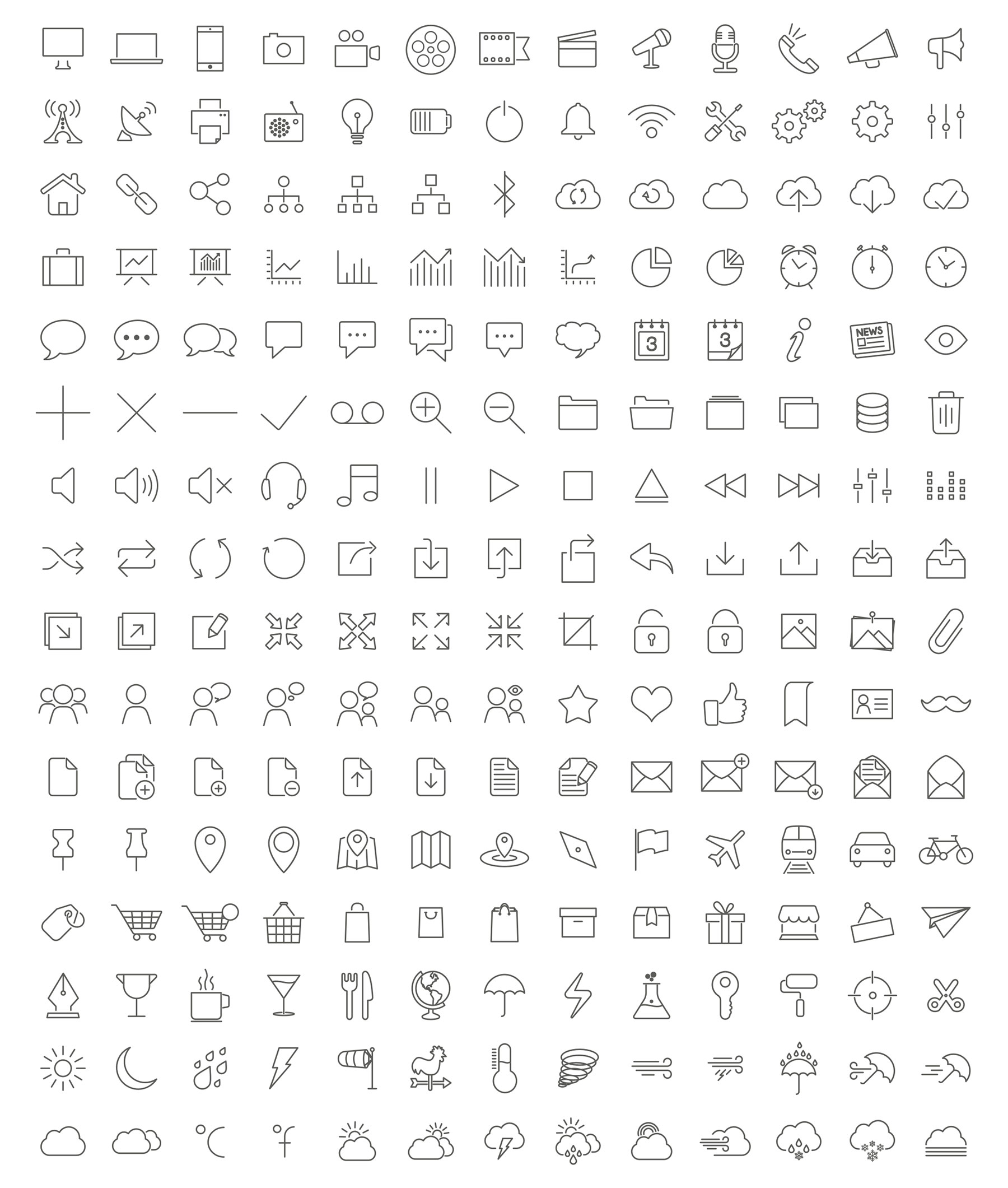 200 Outline Tonicons