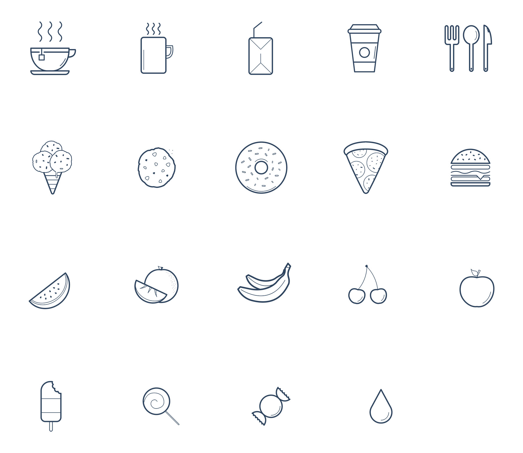 Kitchen Line Icons