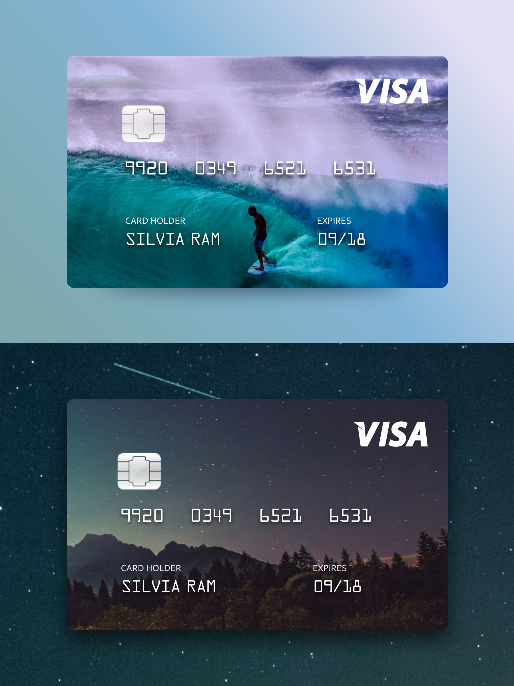 VISA 信用卡模版