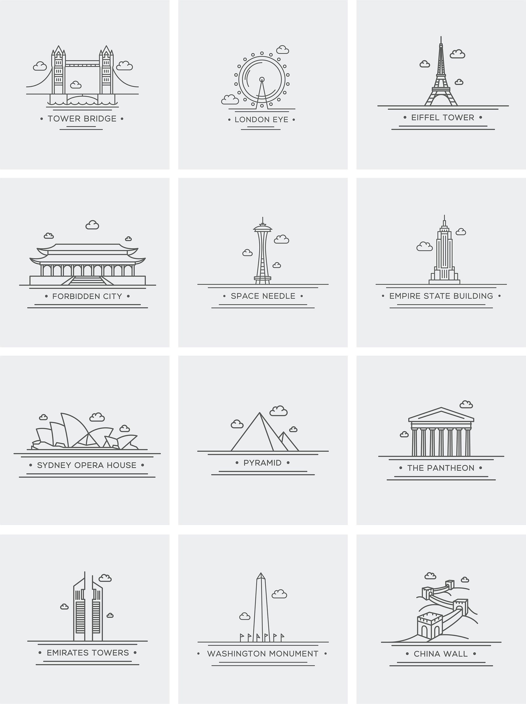 World Landmark Icons