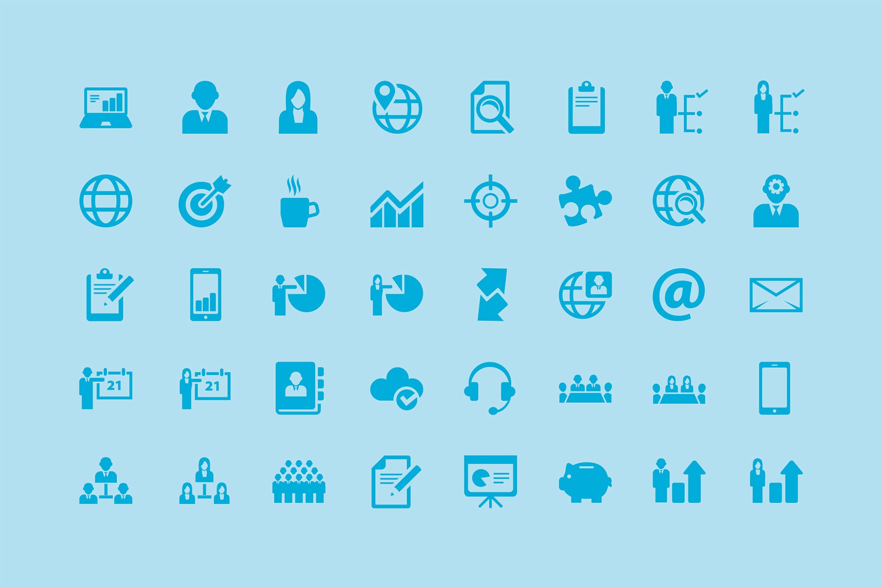 Business Train Icons