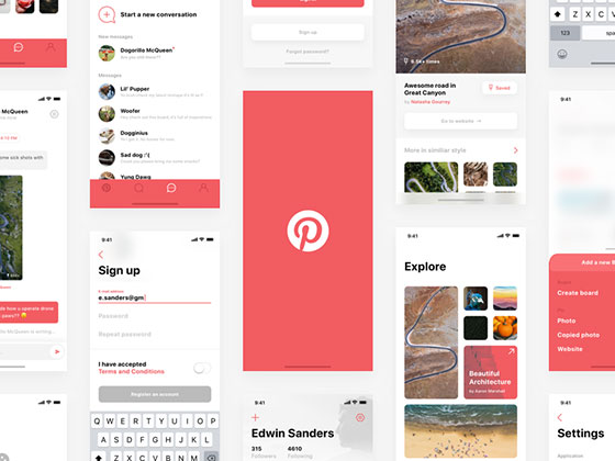 Pinterest iPhone X 概念设计16素材网精选sketch素材