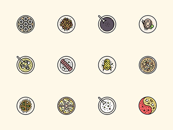 50 枚中国菜元素图标16图库网精选sketch素材