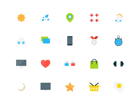 Colorful Tiny Icons16设计网精选sketch素材