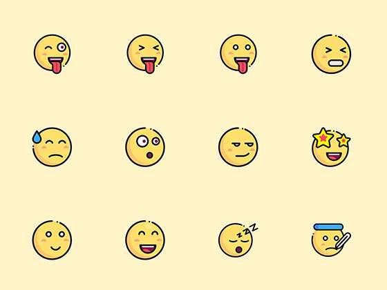 50 枚可爱 Emoji 图标16设计网精选sketch素材