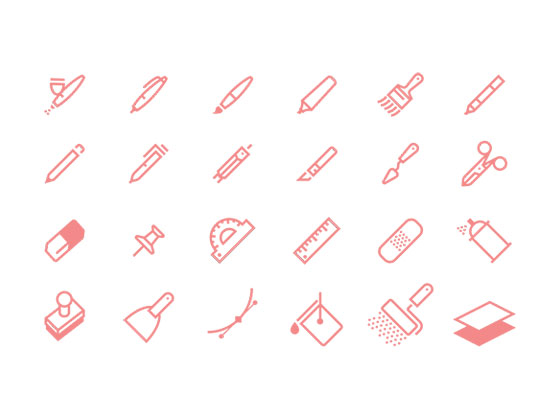 Drawing Tools Icons16素材网精选sketch素材