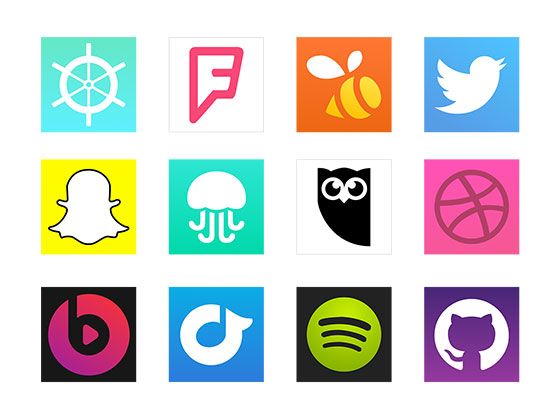 Social Brand Logos素材天下精选sketch素材