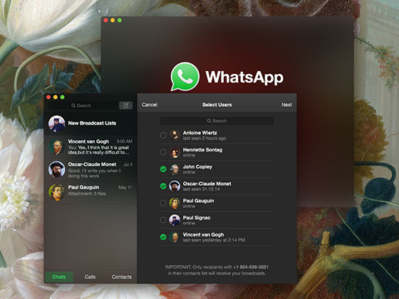 WhatsApp for Mac UI16图库网精选sketch素材