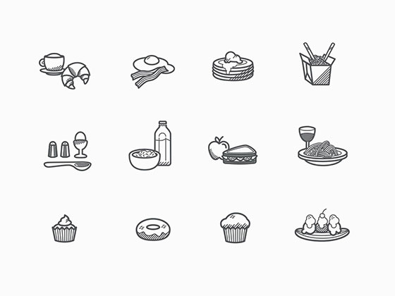 Foody Icons素材天下精选sketch素材