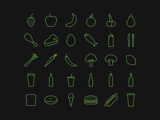 Food & Drink Icons素材天下精选sketch素材