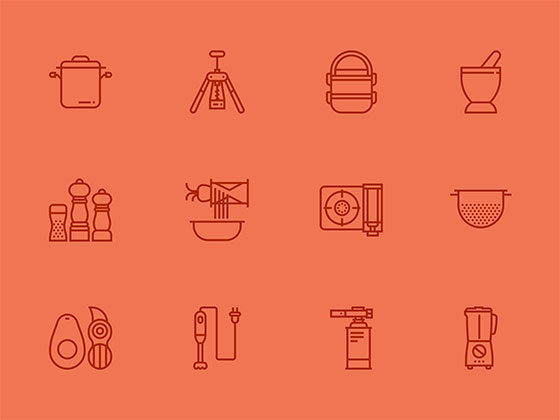 30 枚厨房图标16设计网精选sketch素材