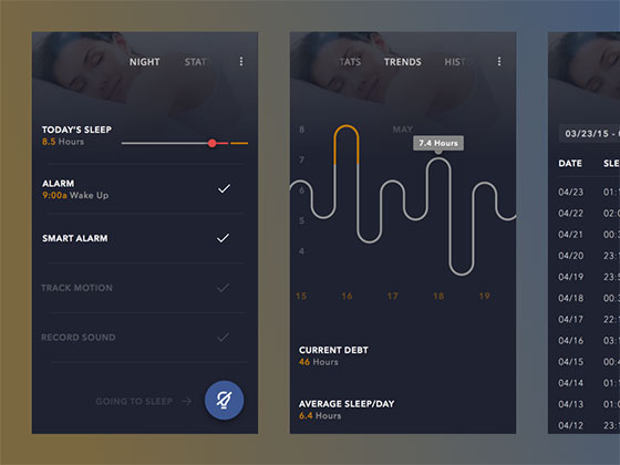 SleepBot iOS UI16设计网精选sketch素材