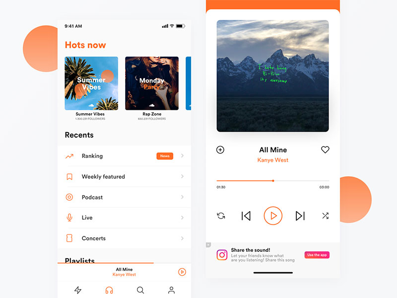SoundCloud iOS 应用再设计素材中国精选sketch素材