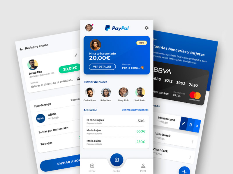 PayPal 应用重设计素材中国精选sketch素材