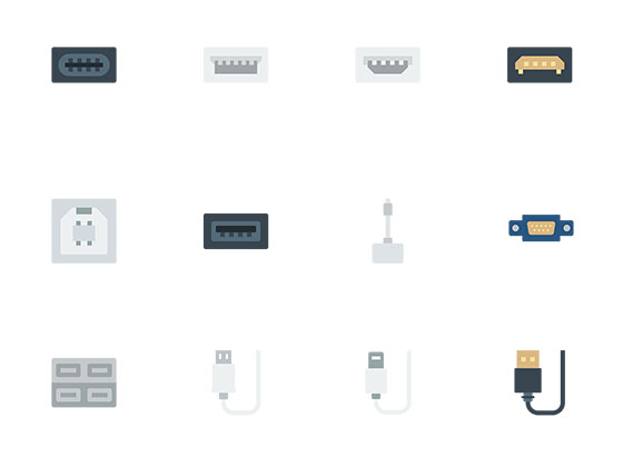 200 枚连接器和电缆图标16设计网精选sketch素材