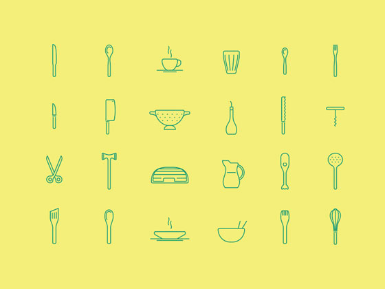 Kitchen Icons16设计网精选sketch素材