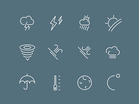 30 Weather Icons素材天下精选sketch素材