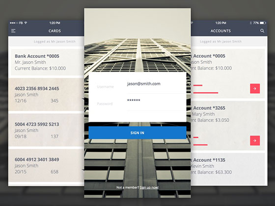银行 App 概念设计16设计网精选sketch素材