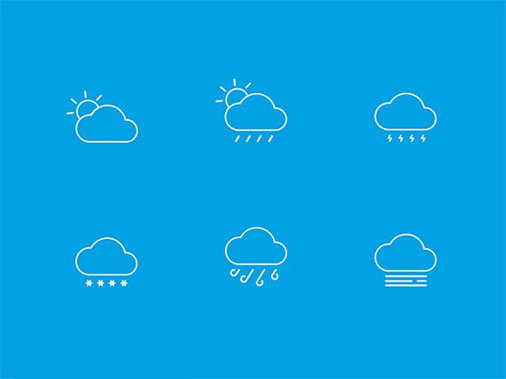 Line Weather Icons素材天下精选sketch素材