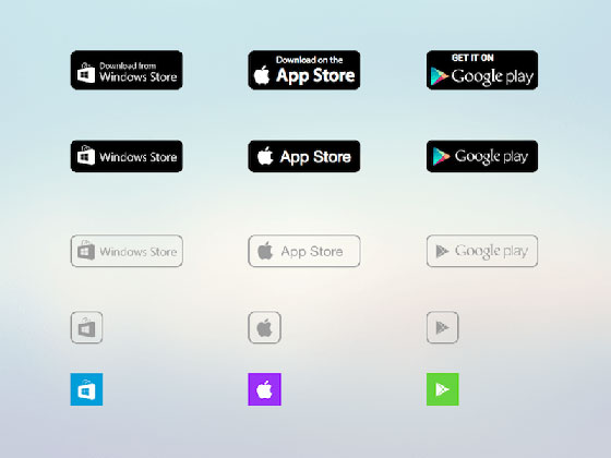 App Stores Badges16图库网精选sketch素材