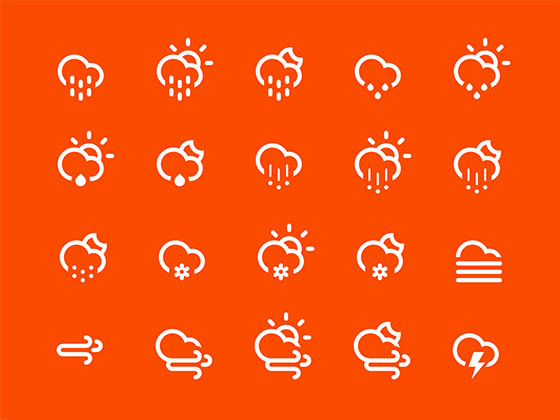 Climacons 天气图标16设计网精选sketch素材