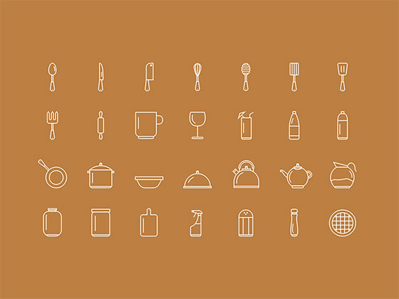 Kitchen Tools Icon Set16设计网精选sketch素材