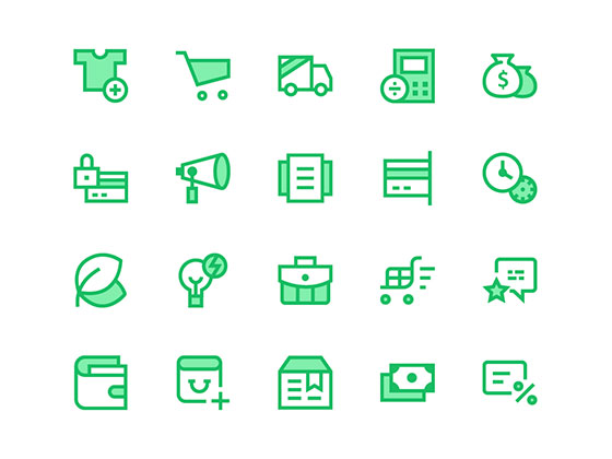 Web and E-commerce Icons16设计网精选sketch素材