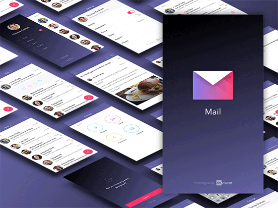 Mail App UI Kit素材天下精选sketch素材