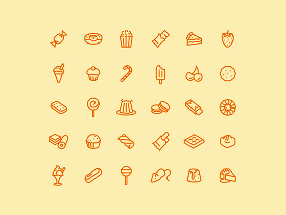 Sweet Treats Icons16设计网精选sketch素材